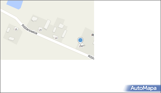 Różanowice, Różanowice, 13A, mapa Różanowice