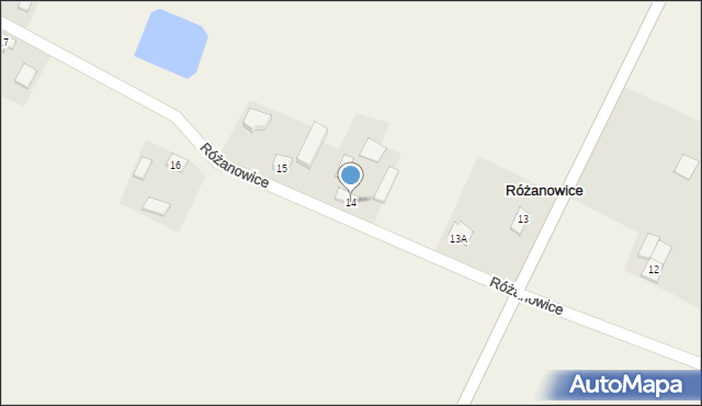 Różanowice, Różanowice, 14, mapa Różanowice