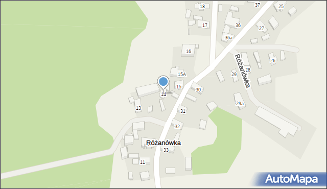 Różanówka, Różanówka, 14, mapa Różanówka