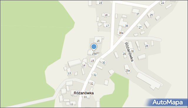 Różanówka, Różanówka, 15A, mapa Różanówka