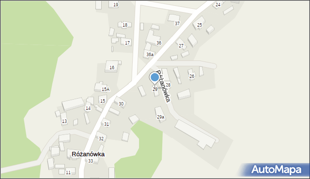 Różanówka, Różanówka, 29, mapa Różanówka