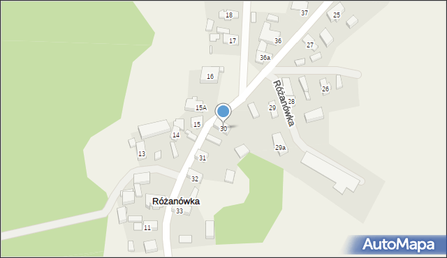 Różanówka, Różanówka, 30, mapa Różanówka