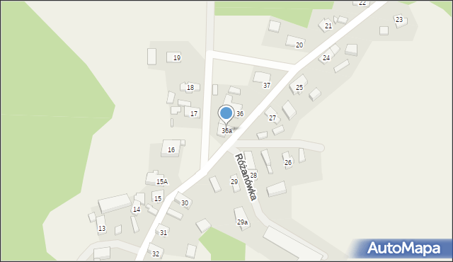 Różanówka, Różanówka, 36a, mapa Różanówka