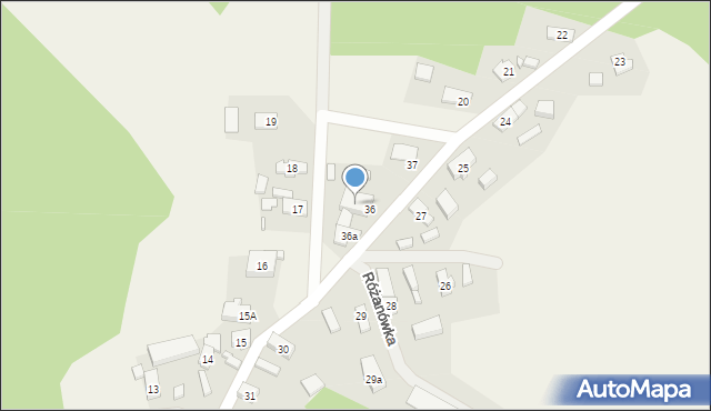 Różanówka, Różanówka, 36D, mapa Różanówka