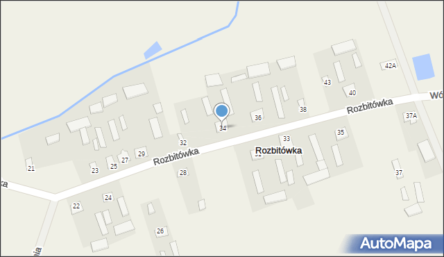 Rozbitówka, Rozbitówka, 34, mapa Rozbitówka