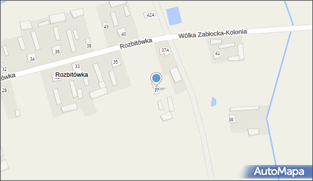 Rozbitówka, Rozbitówka, 37, mapa Rozbitówka