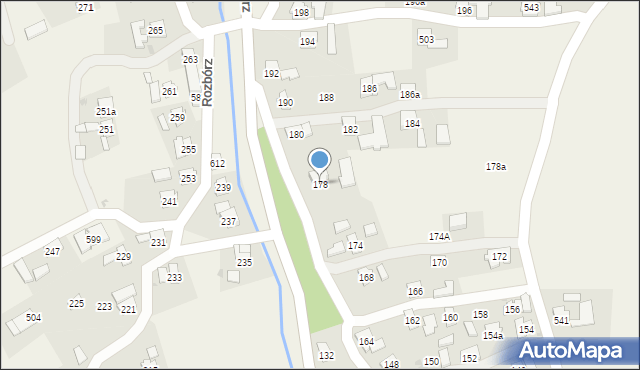 Rozbórz, Rozbórz, 178, mapa Rozbórz