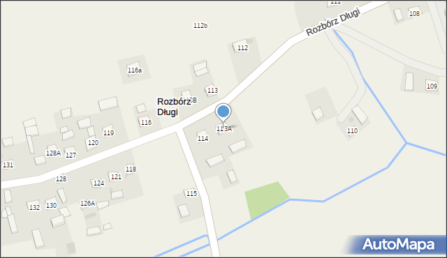 Rozbórz Długi, Rozbórz Długi, 113A, mapa Rozbórz Długi