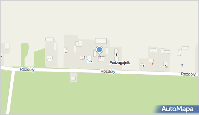 Rozdoły, Rozdoły, 10, mapa Rozdoły