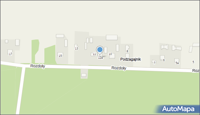 Rozdoły, Rozdoły, 12a, mapa Rozdoły