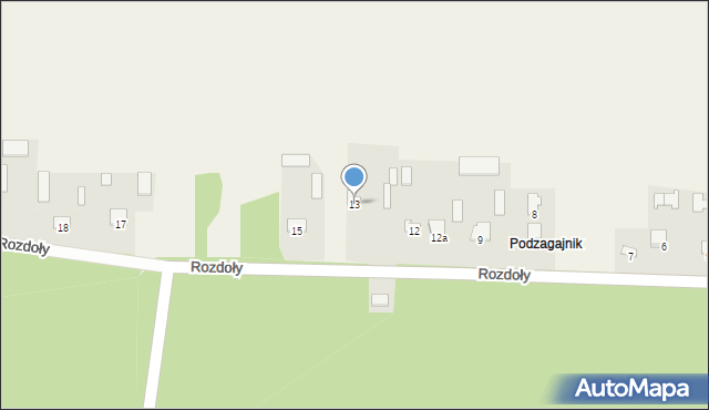 Rozdoły, Rozdoły, 13, mapa Rozdoły