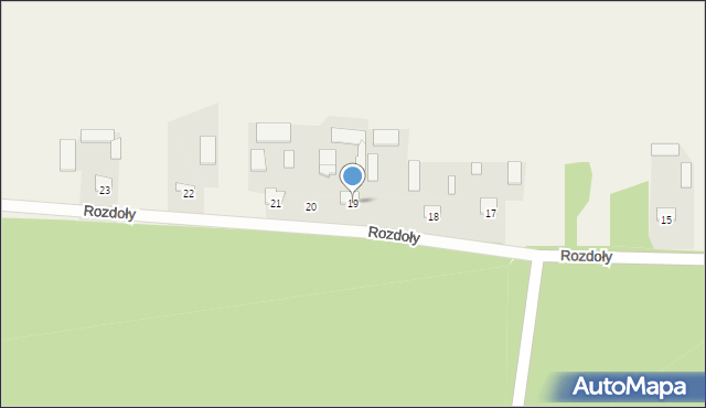 Rozdoły, Rozdoły, 19, mapa Rozdoły