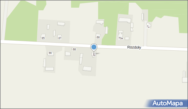 Rozdoły, Rozdoły, 31, mapa Rozdoły