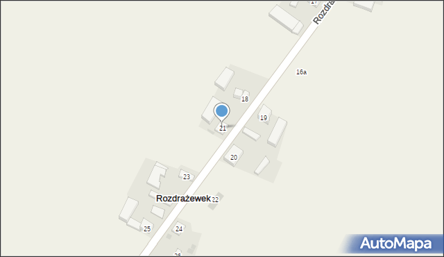 Rozdrażewek, Rozdrażewek, 21, mapa Rozdrażewek