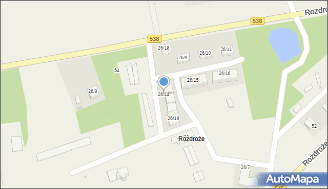 Rozdroże, Rozdroże, 26/14, mapa Rozdroże