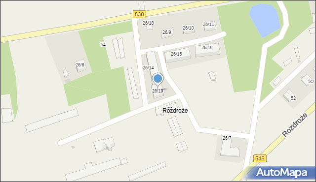 Rozdroże, Rozdroże, 26/19, mapa Rozdroże