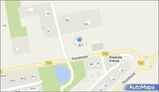 Rozdroże, Rozdroże, 28, mapa Rozdroże