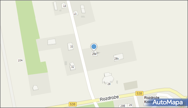 Rozdroże, Rozdroże, 28a, mapa Rozdroże