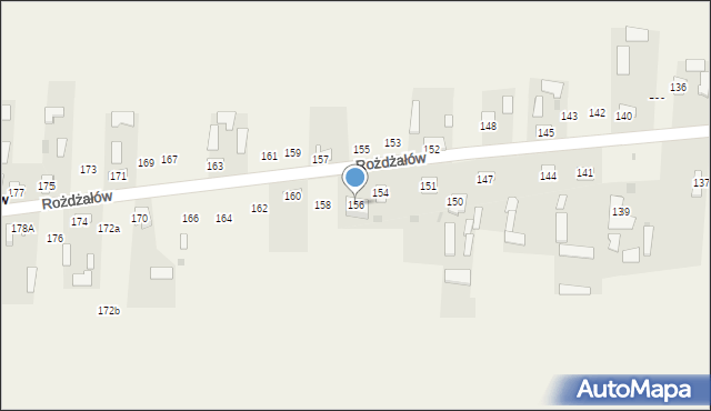 Rożdżałów, Rożdżałów, 156, mapa Rożdżałów