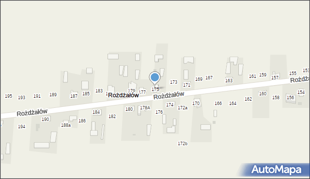 Rożdżałów, Rożdżałów, 175, mapa Rożdżałów