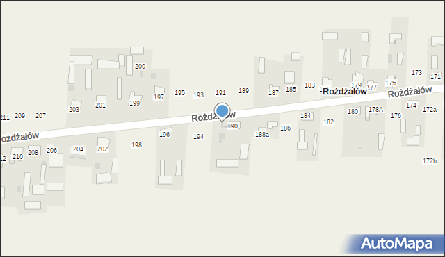 Rożdżałów, Rożdżałów, 192, mapa Rożdżałów