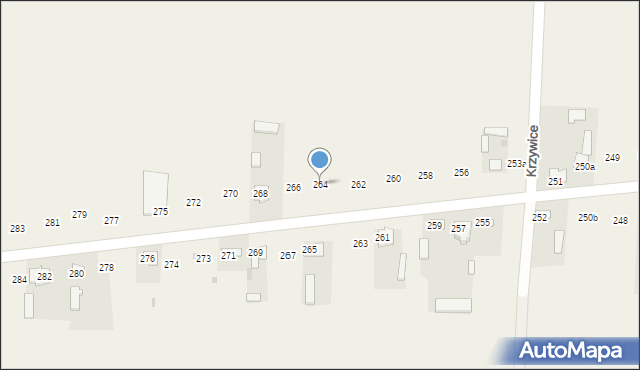 Rożdżałów, Rożdżałów, 264, mapa Rożdżałów