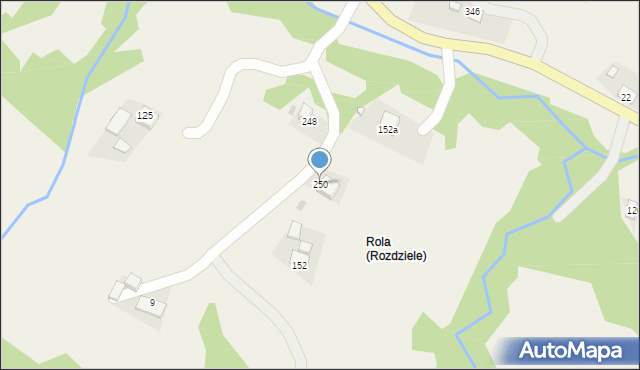 Rozdziele, Rozdziele, 250, mapa Rozdziele