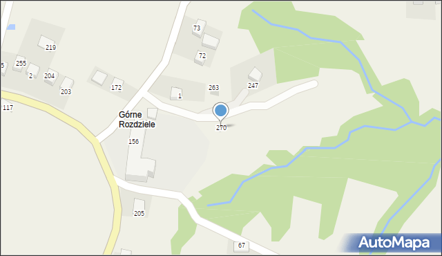 Rozdziele, Rozdziele, 270, mapa Rozdziele