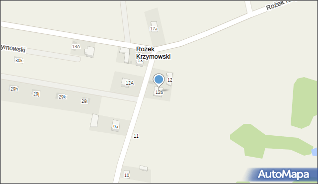 Rożek Krzymowski, Rożek Krzymowski, 12b, mapa Rożek Krzymowski