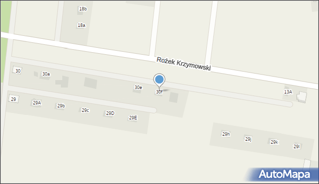 Rożek Krzymowski, Rożek Krzymowski, 30f, mapa Rożek Krzymowski