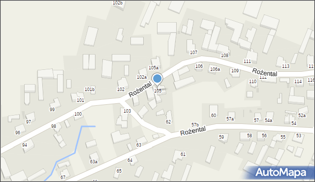 Rożental, Rożental, 105, mapa Rożental