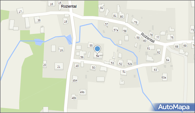 Rożental, Rożental, 54, mapa Rożental