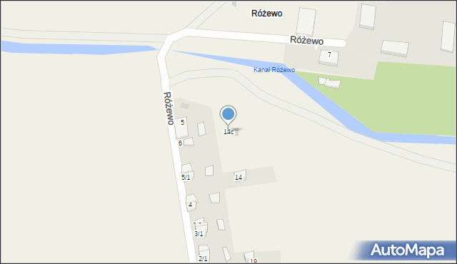 Różewo, Różewo, 14c, mapa Różewo