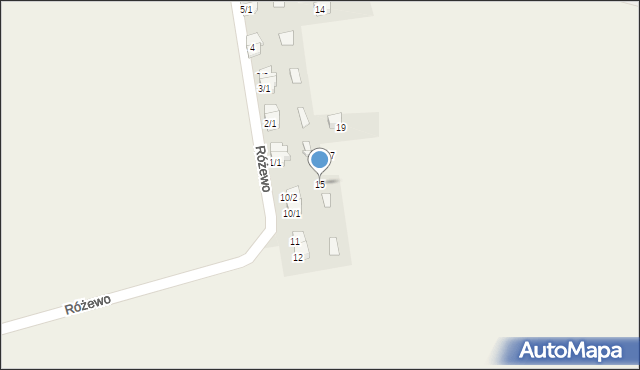 Różewo, Różewo, 15, mapa Różewo