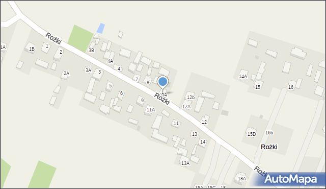 Rożki, Rożki, 10A, mapa Rożki