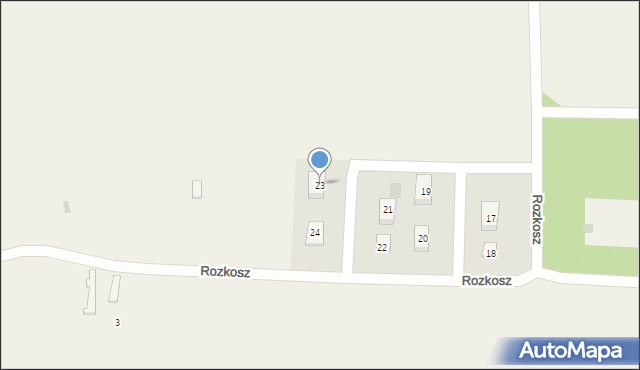 Rozkosz, Rozkosz, 23, mapa Rozkosz