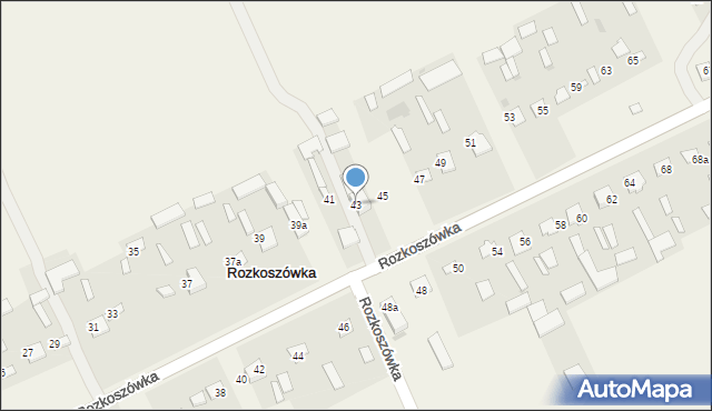 Rozkoszówka, Rozkoszówka, 43, mapa Rozkoszówka