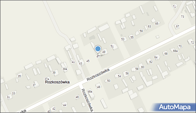 Rozkoszówka, Rozkoszówka, 47, mapa Rozkoszówka