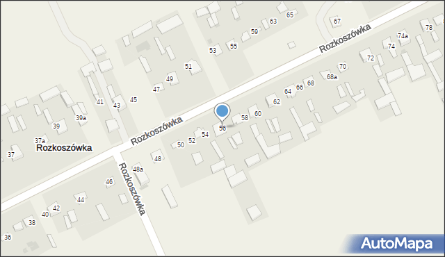 Rozkoszówka, Rozkoszówka, 56, mapa Rozkoszówka