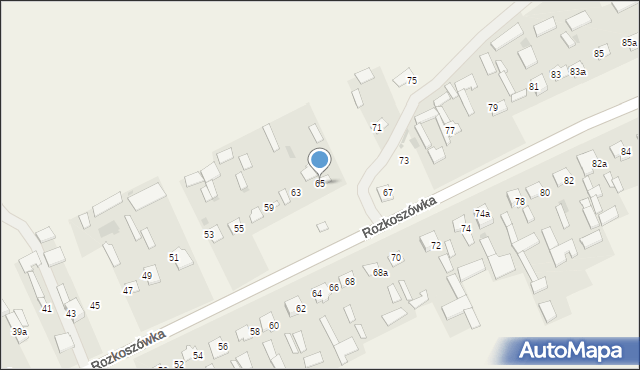 Rozkoszówka, Rozkoszówka, 65, mapa Rozkoszówka