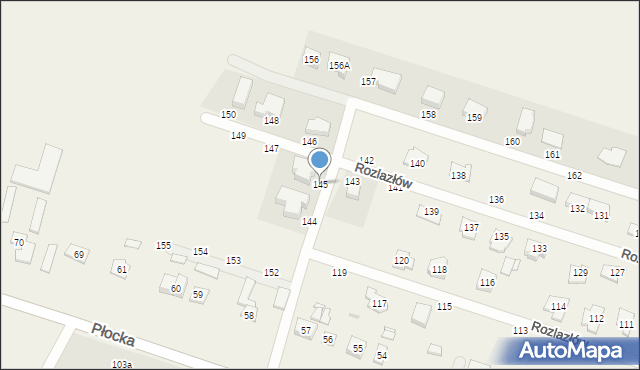 Rozlazłów, Rozlazłów, 145, mapa Rozlazłów