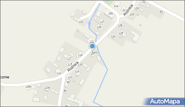 Rożnica, Rożnica, 120, mapa Rożnica