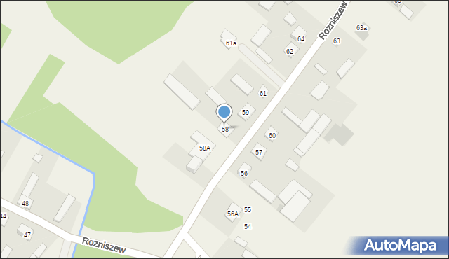 Rozniszew, Rozniszew, 58, mapa Rozniszew