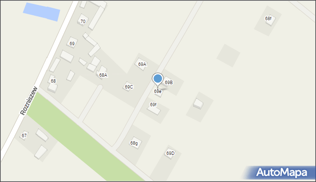 Rozniszew, Rozniszew, 69e, mapa Rozniszew