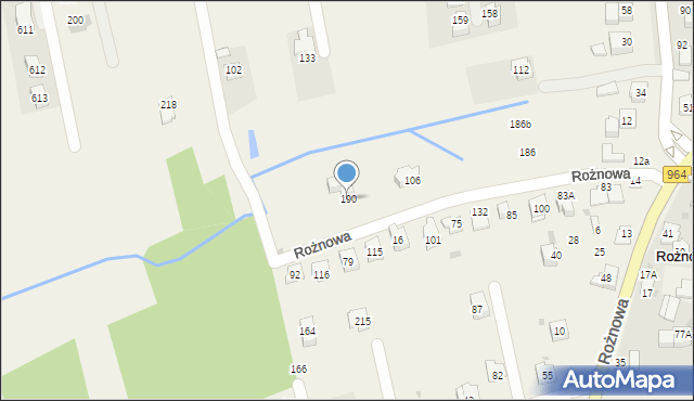 Rożnowa, Rożnowa, 190, mapa Rożnowa