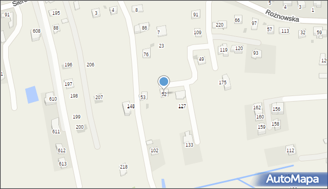 Rożnowa, Rożnowa, 52, mapa Rożnowa