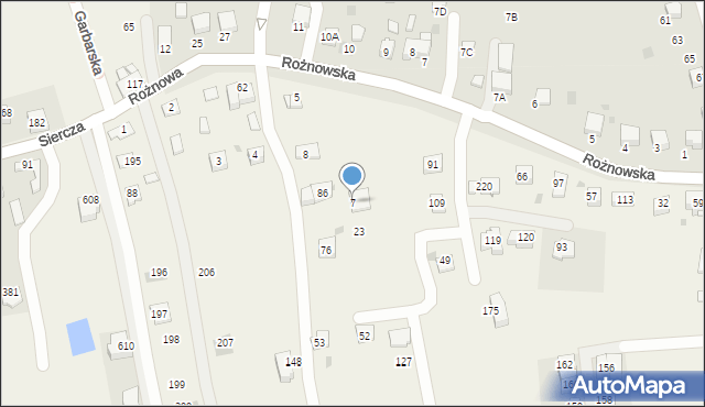 Rożnowa, Rożnowa, 7, mapa Rożnowa