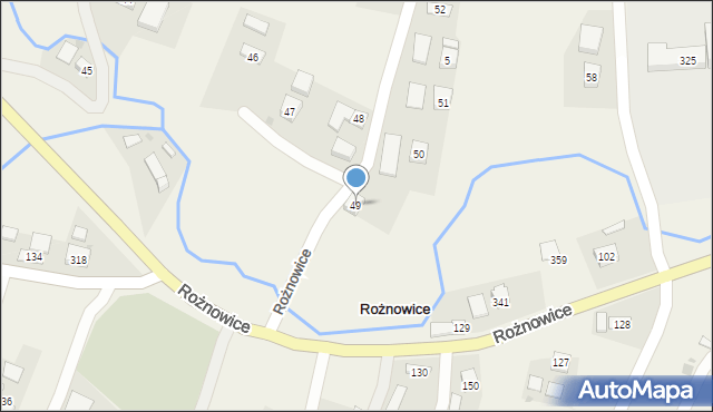 Rożnowice, Rożnowice, 49, mapa Rożnowice