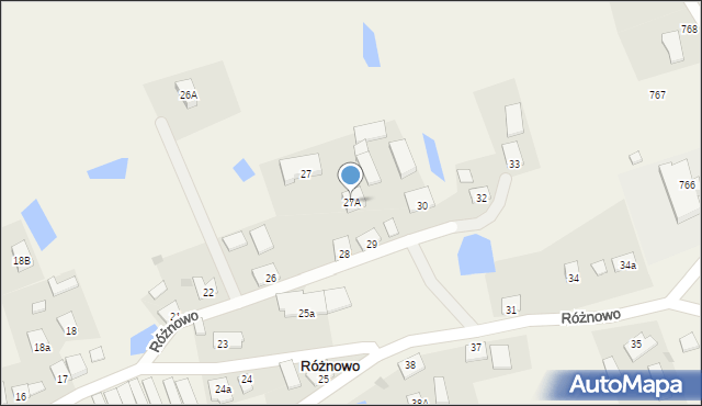 Różnowo, Różnowo, 27A, mapa Różnowo