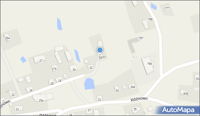 Różnowo, Różnowo, 33, mapa Różnowo
